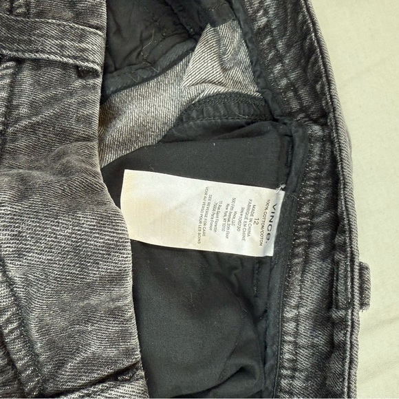 Vince Woman’s Black Cargo wide watched Jeans Size 12 - Picture 10 of 10